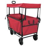 Trolley Manevrabil Pliabil Manual Roșu 105 x 56.5 x 116 cm GartenMobel Dekor