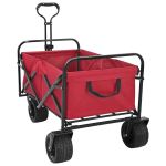 Trolley Manevrabil Pliabil Manual Roșu 89 x 63 x 96 cm GartenMobel Dekor