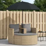 Canapea de grădină 8 pcs Beige și gri deschis poliratan GartenMobel Dekor