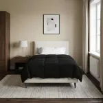 Pilotă de vară Patos Negru 135 x 220 cm Microfibră GartenMobel Dekor