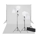 Kit studio foto, fundal alb, 600 x 300 cm & lumini GartenMobel Dekor