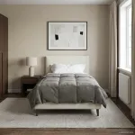 Duvet complet pe tot parcursul anului Gri deschis 155 x 200 cm GartenMobel Dekor