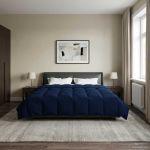 Pilotă de vară Patos Albastru închis 240 x 260 cm Microfibră GartenMobel Dekor