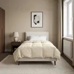 Pilotă de vară Patos Crem 135 x 220 cm Microfibră GartenMobel Dekor