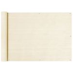 Paravan pentru balcon, crem, 75 x 400 cm, HDPE  GartenMobel Dekor