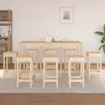 Set mobilier de bar, 9 piese, lemn masiv de pin GartenMobel Dekor