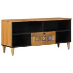 Cabinet TV natural 100 x 33,5 x 46 cm Lemn de mango solid GartenMobel Dekor