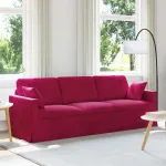 Canapea Roșu Vin 228 x 78 x 80 cm Catifea GartenMobel Dekor