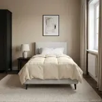 Duvet de iarnă Patos Crem 135 x 200 cm Microfibră GartenMobel Dekor