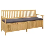 Bancă cu spațiu de depozitare cu pernă cu depozitare cu ușă GartenMobel Dekor