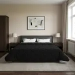 Duvet complet pe tot parcursul anului Patos Negru 200 x 200 cm GartenMobel Dekor