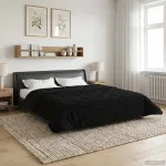Duvet complet pe tot parcursul anului Patos Negru 220 x 240 cm GartenMobel Dekor