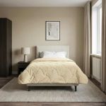 Pilotă de vară Crem 140 x 220 cm Microfibră și fleece Teddy GartenMobel Dekor