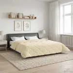 Pilotă de vară Crem 220 x 240 cm Microfibră și fleece Teddy GartenMobel Dekor