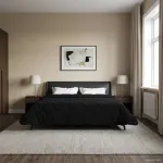 Pilotă de vară Negru 240 x 260 cm Microfibră și fleece Teddy GartenMobel Dekor