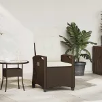 Scaun de grădină rabatabil Maro și Crem 56 x 60 x 112 cm GartenMobel Dekor