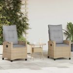 Scaun pentru Grădină 2 pcs Beige și gri deschis GartenMobel Dekor