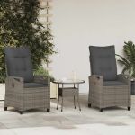 Scaun pentru Grădină 2 pcs Gri și gri închis 56 x 60 x 112 cm GartenMobel Dekor