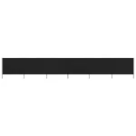 Paravan anti-vânt cu 6 panouri, negru, 800 x 160 cm, textil GartenMobel Dekor