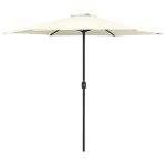Umbrelă de soare grădină stâlp aluminiu alb nisipiu 270x246 cm GartenMobel Dekor