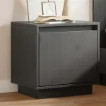 Noptieră, gri, 40x30x40 cm, lemn masiv de pin GartenMobel Dekor