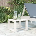 Măsuță laterală de grădină, alb, 40x38x28,5 cm, lemn masiv pin GartenMobel Dekor