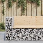 Bancă de grădină design gabion, 92x71x65,5cm, lemn masiv de pin GartenMobel Dekor