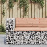 Bancă de grădină design gabion 92x71x65,5 cm lemn masiv Douglas GartenMobel Dekor