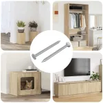 Șuruburi confirmat 2 pcs Argintiu Ø5 x 40 mm Metal GartenMobel Dekor