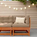 Sofa de colț pentru grădină Lemn masiv de pin Maro Ceară GartenMobel Dekor