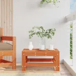 Suport pentru picioare de grădină Lemn masiv de pin Maro Ceară GartenMobel Dekor