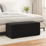 Taburet Negru 101 x 41 x 40 cm Catifea și lemn stratificat GartenMobel Dekor