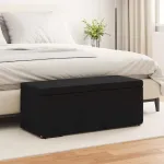 Taburet Negru 101 x 41 x 40 cm Stofă și lemn prelucrat GartenMobel Dekor