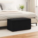 Taburet Negru 81 x 41 x 40 cm Stofă și lemn prelucrat GartenMobel Dekor