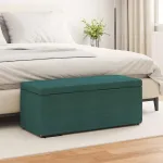 Taburet Verde închis 101 x 41 x 40 cm Stofă și lemn prelucrat GartenMobel Dekor