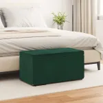 Taburet Verde închis Catifea și lemn stratificat GartenMobel Dekor