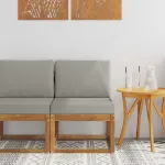 Canapea Medie pentru Exterior Lemn Solid de Acacia natural GartenMobel Dekor