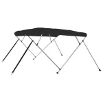 Parasolar barcă Bimini cu 4 arcuri, negru, 243x210x137 cm GartenMobel Dekor