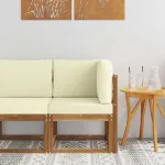 Sofa Colțar pentru Exterior Lemn Solid de Acacia natural GartenMobel Dekor