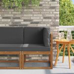 Sofa Colțar pentru Exterior Lemn Solid de Acacia natural GartenMobel Dekor