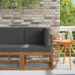 Sofa Colțar pentru Exterior Lemn Solid de Acacia natural GartenMobel Dekor