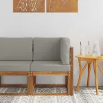 Sofa Colțar pentru Exterior Lemn Solid de Acacia natural GartenMobel Dekor