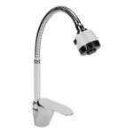 Baterie pentru chiuvetă cu gât flexibil și aerator, crom, Sanit Lux GF-0065