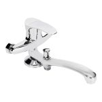 Baterie de perete cu dus pe mijloc DS-91026, finisaj cromat, Sanit Lux