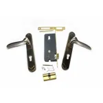 Broască cu butuc L11 AB cu șilduri, set complet pentru ușă