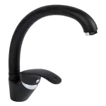 Baterie bucătărie monocomandă Ecostone, neagră, pipă mobilă 210 mm, cartuș ceramic