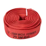 Furtun pompier 2" 20 m 8 bar rosu, fara capete – Micul Fermier