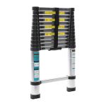 Scară telescopică din aluminiu 3,8 m cu 13 trepte, Detoolz, compactă