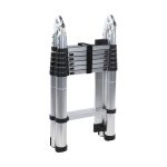 Scară telescopică dublă din aluminiu 4,4 m, 14 trepte, 150 kg – Detoolz