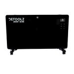 Convector electric Detoolz 1000/2000W cu WiFi, sticla securizata, negru